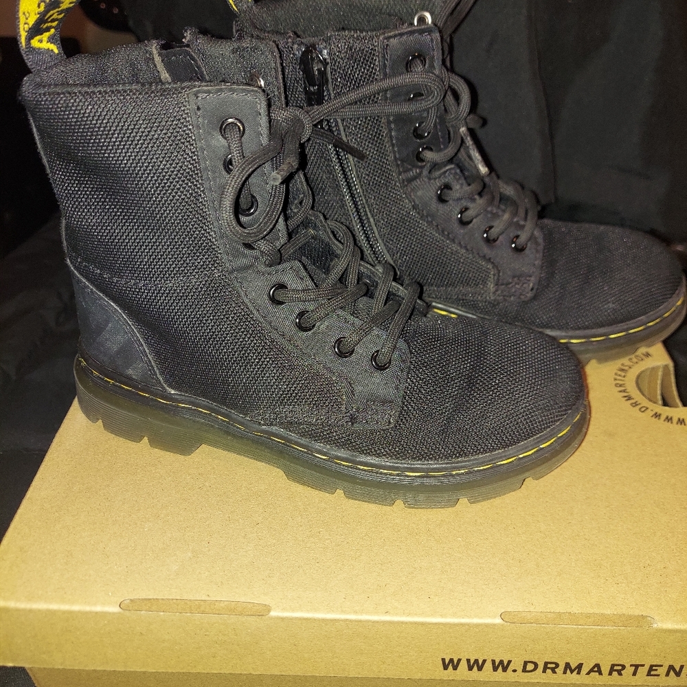 Dr. Martens Black Kids Boots